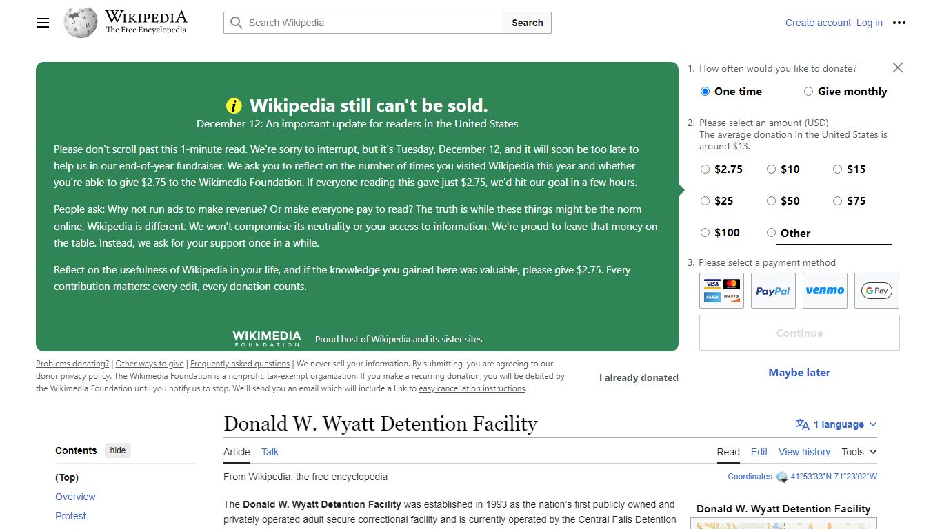 Donald W. Wyatt Detention Facility - Wikipedia